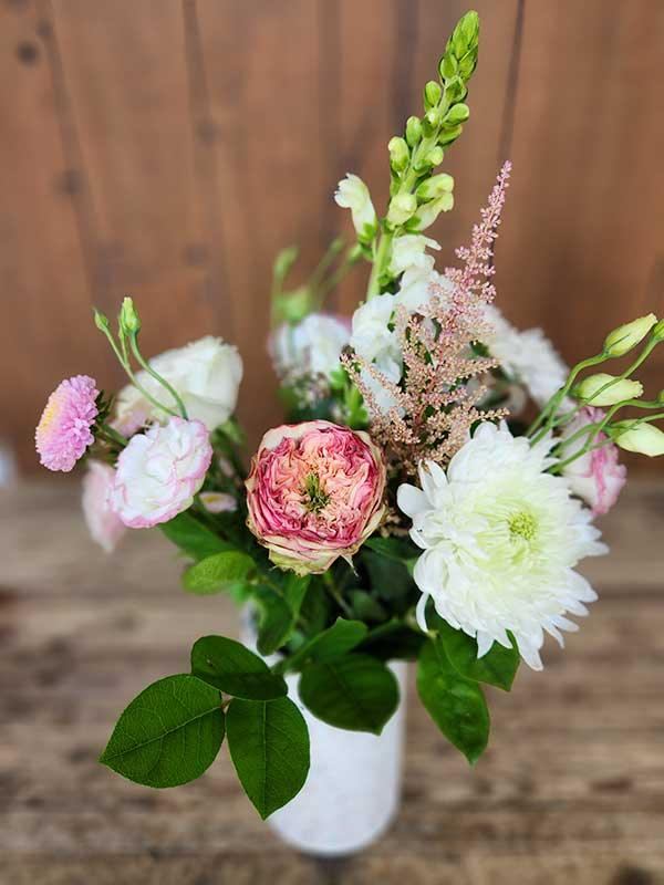 Bouquet de fleurs Flânerie Florale dans les teintes toutes en douceur