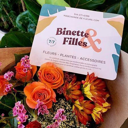 Carte-Cadeau Fleuriste Binette et filles